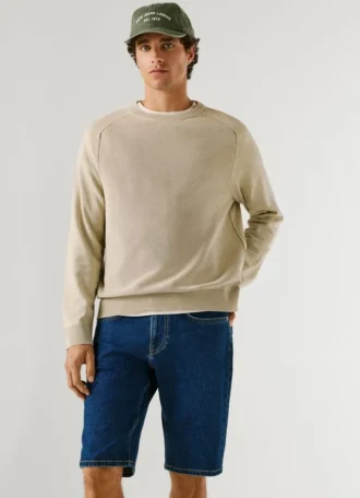 Straight Fit Denim Shorts