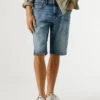 Straight Fit Denim Shorts Straight Fit Denim Shorts