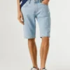 Straight Fit Denim Shorts