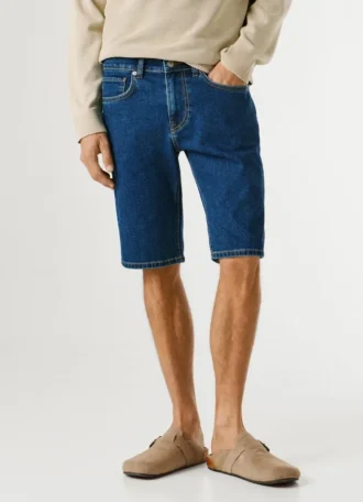Straight Fit Denim Shorts