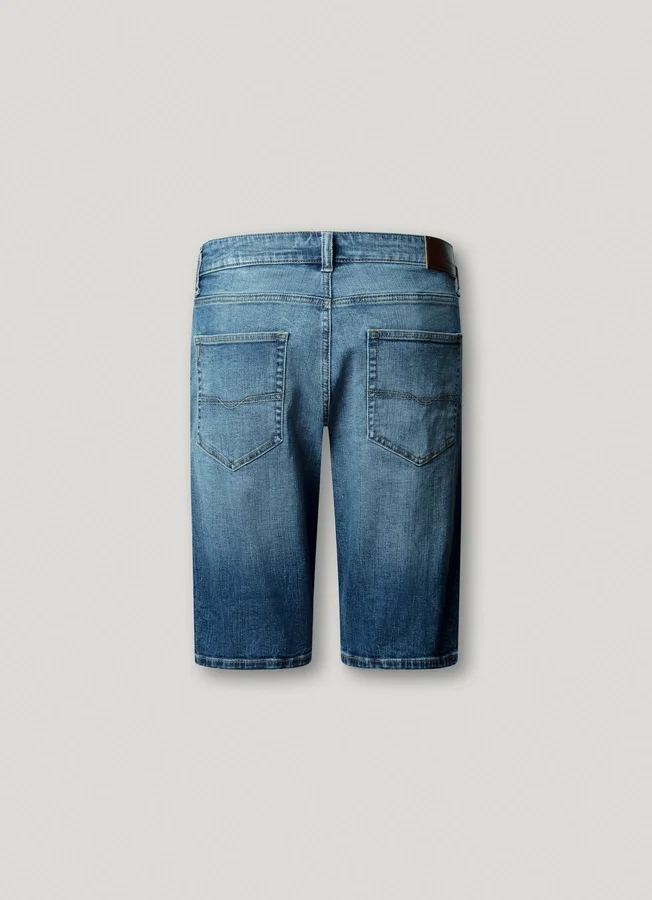 Straight Fit Denim Shorts Straight Fit Denim Shorts