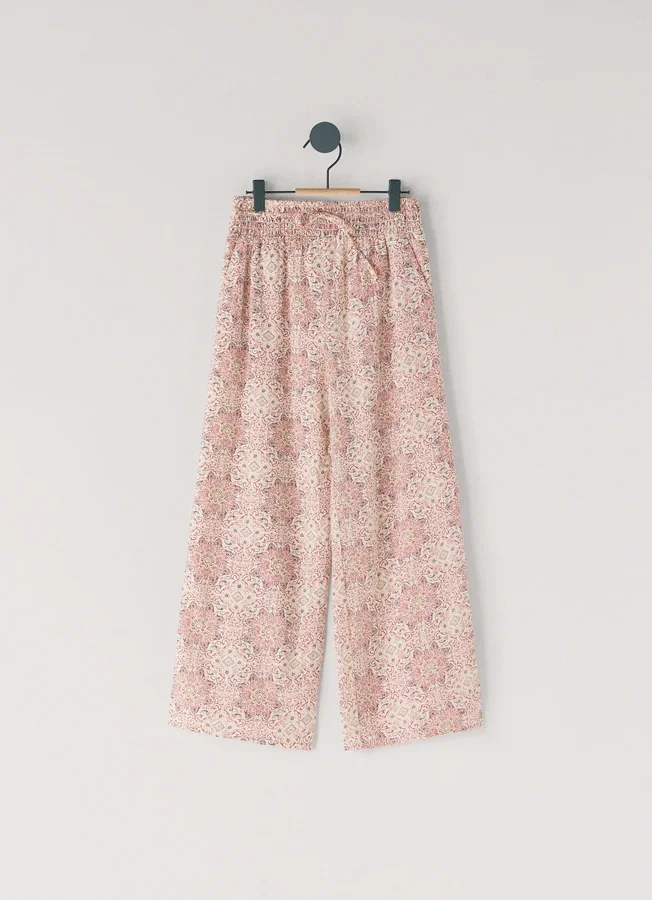 Straight Floral Print Trousers Straight Floral Print Trousers
