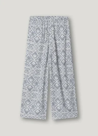 Straight Floral Print Trousers