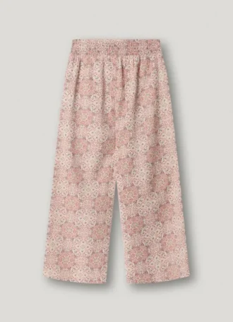 Straight Floral Print Trousers