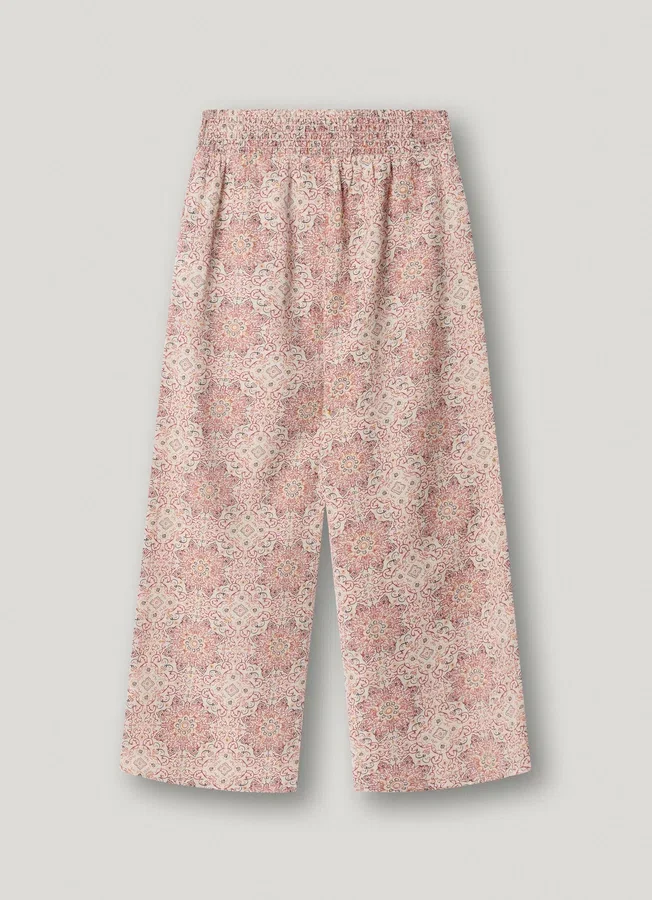 Straight Floral Print Trousers Straight Floral Print Trousers