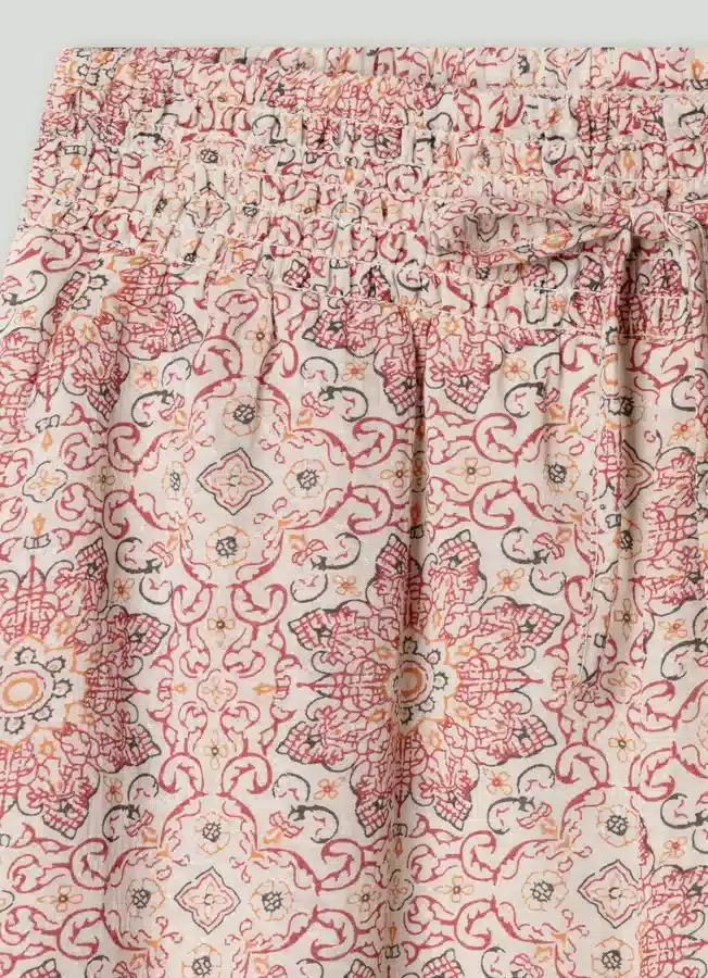 Straight Floral Print Trousers Straight Floral Print Trousers