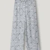 Straight Floral Print Trousers