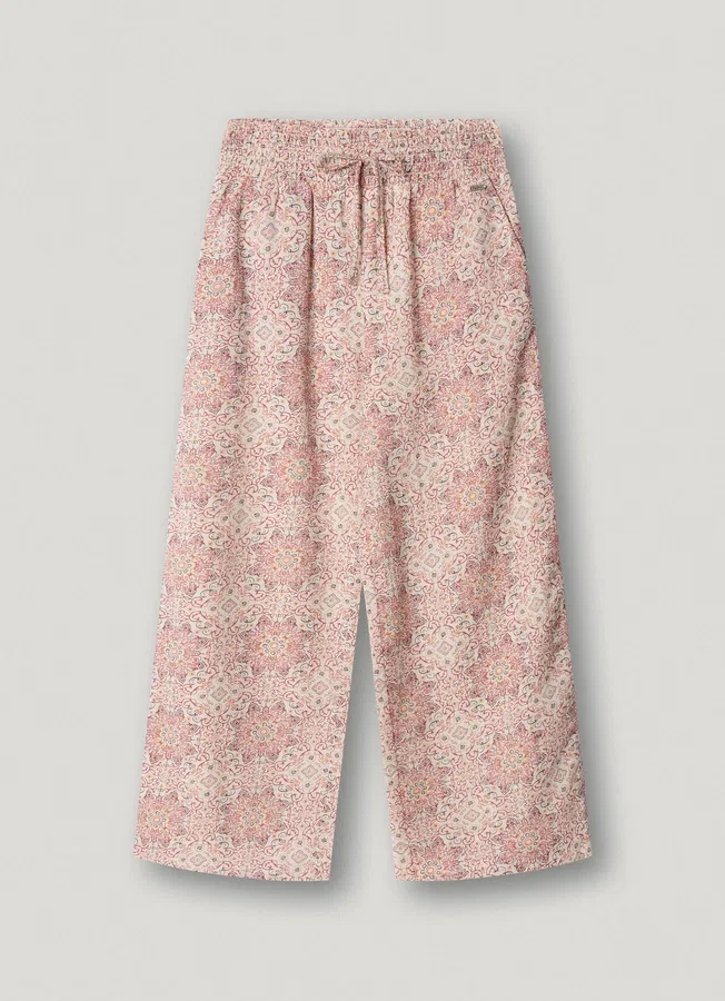 Straight Floral Print Trousers Straight Floral Print Trousers