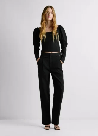 Straight Jacquard Trousers