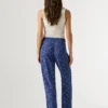 Straight Paisley Print Trousers