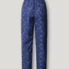Straight Paisley Print Trousers