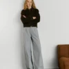 Straight Striped Trousers