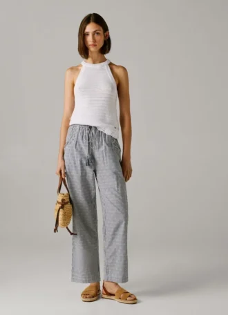 Straight Striped Trousers