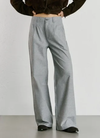 Straight Striped Trousers