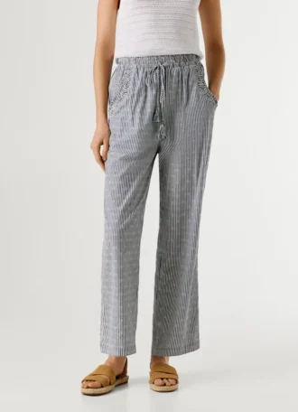 Straight Striped Trousers