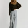 Straight Striped Trousers