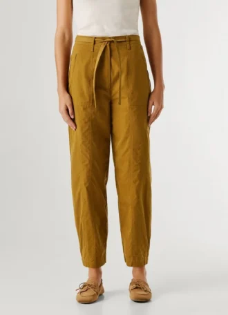 Straight Trousers with Belt