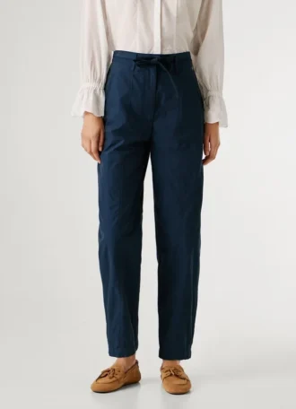 Straight Trousers with Belt