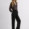 Straight Velvet Trousers