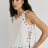 Strappy T-Shirt with Studs