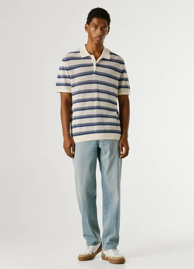 Striped Knit Polo Striped Knit Polo