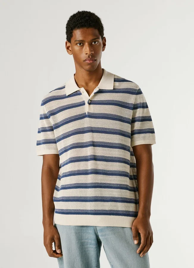 Striped Knit Polo Striped Knit Polo