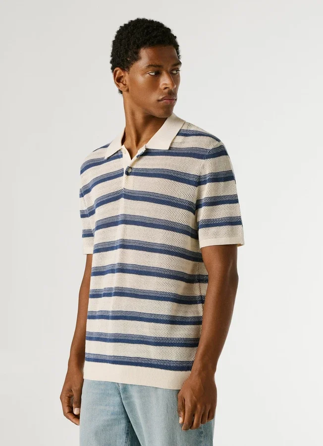 Striped Knit Polo Striped Knit Polo