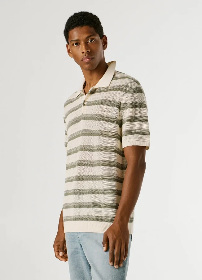Striped Knit Polo Striped Knit Polo