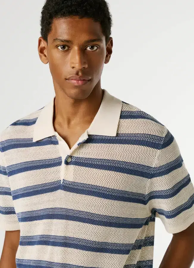 Striped Knit Polo Striped Knit Polo