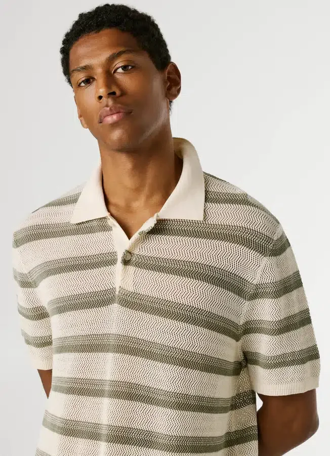 Striped Knit Polo Striped Knit Polo