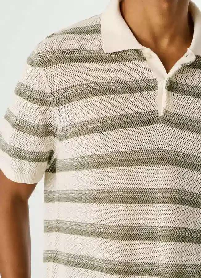 Striped Knit Polo Striped Knit Polo