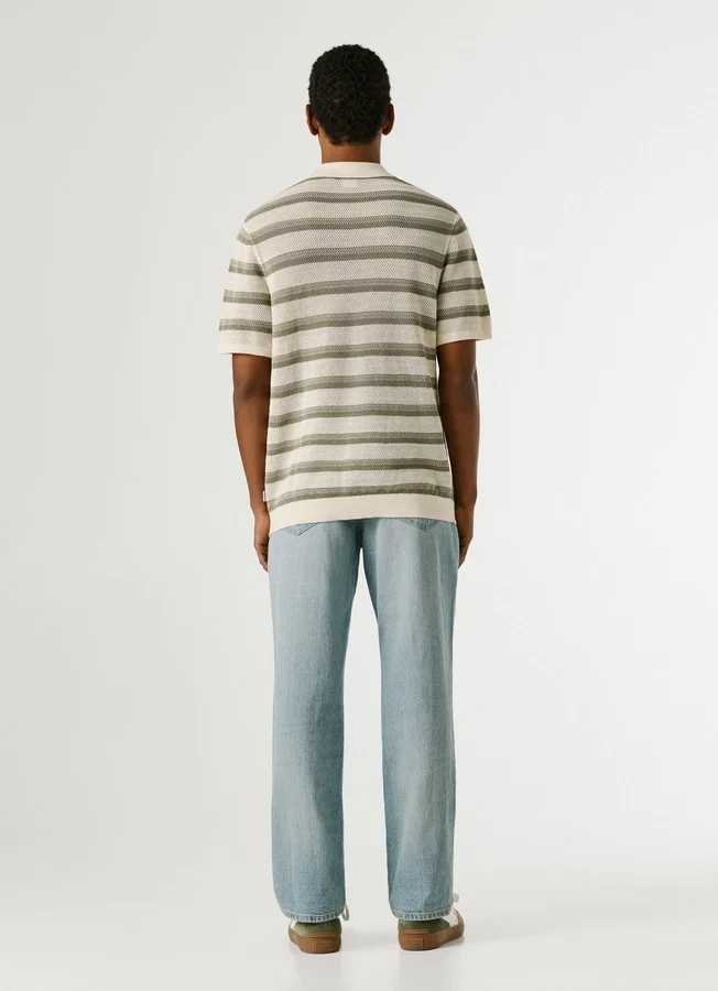 Striped Knit Polo Striped Knit Polo