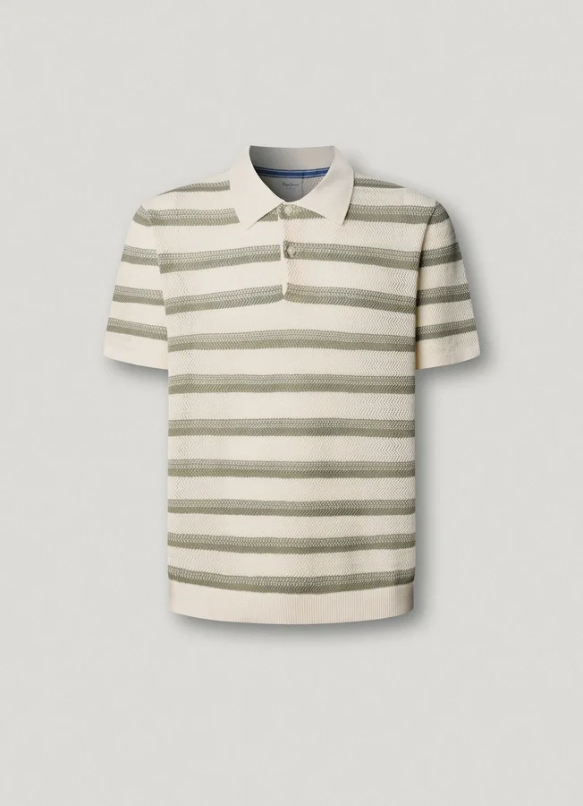 Striped Knit Polo Striped Knit Polo