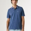 Striped Pique Polo Shirt
