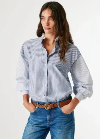Striped Poplin Blouse