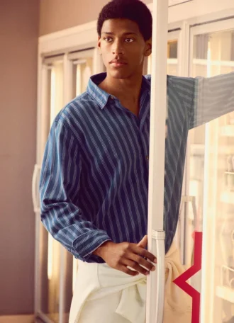 Striped Poplin Shirt