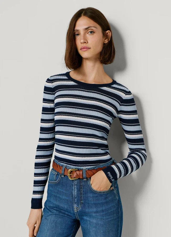Striped Ribbed Jumper Striped Ribbed Jumper