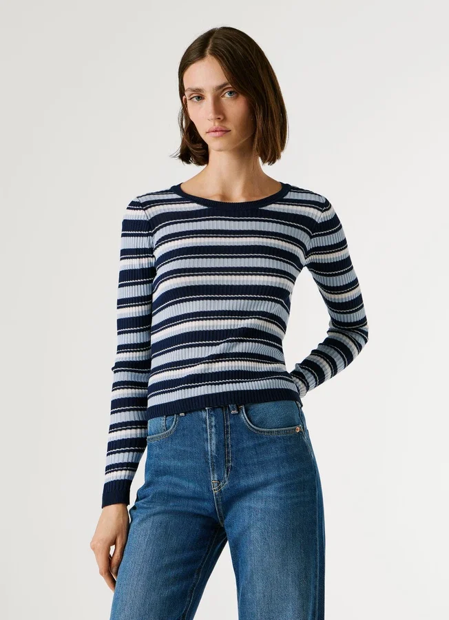 Striped Ribbed Jumper Striped Ribbed Jumper