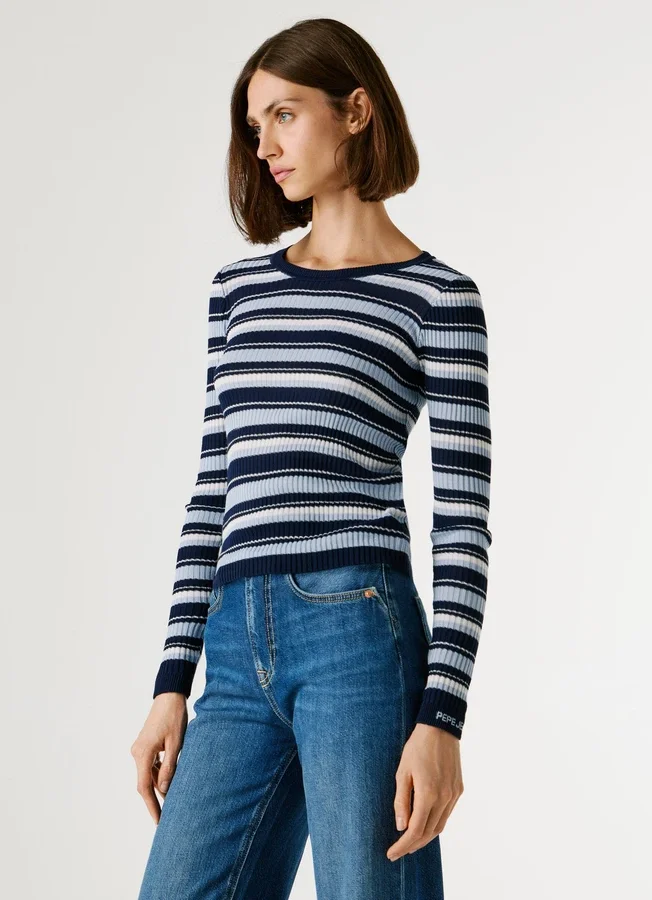 Striped Ribbed Jumper Striped Ribbed Jumper
