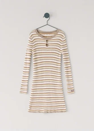 Striped Ribbed Mini Dress