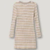 Striped Ribbed Mini Dress Striped Ribbed Mini Dress