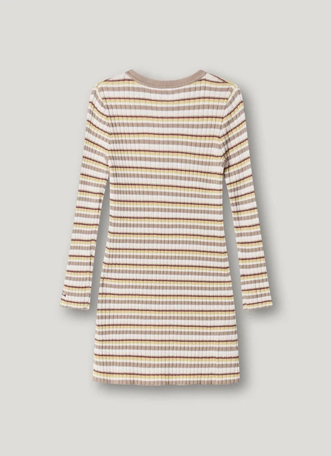 Striped Ribbed Mini Dress Striped Ribbed Mini Dress