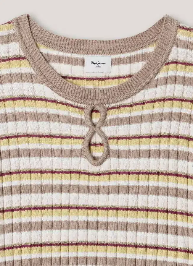 Striped Ribbed Mini Dress Striped Ribbed Mini Dress