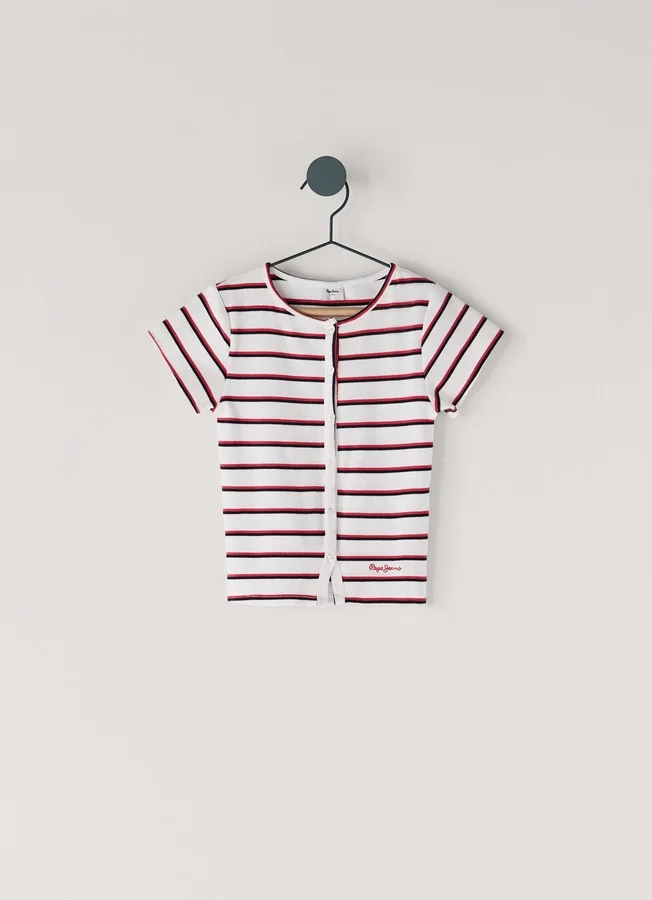 Striped Ribbed T-Shirt Striped Ribbed T-Shirt