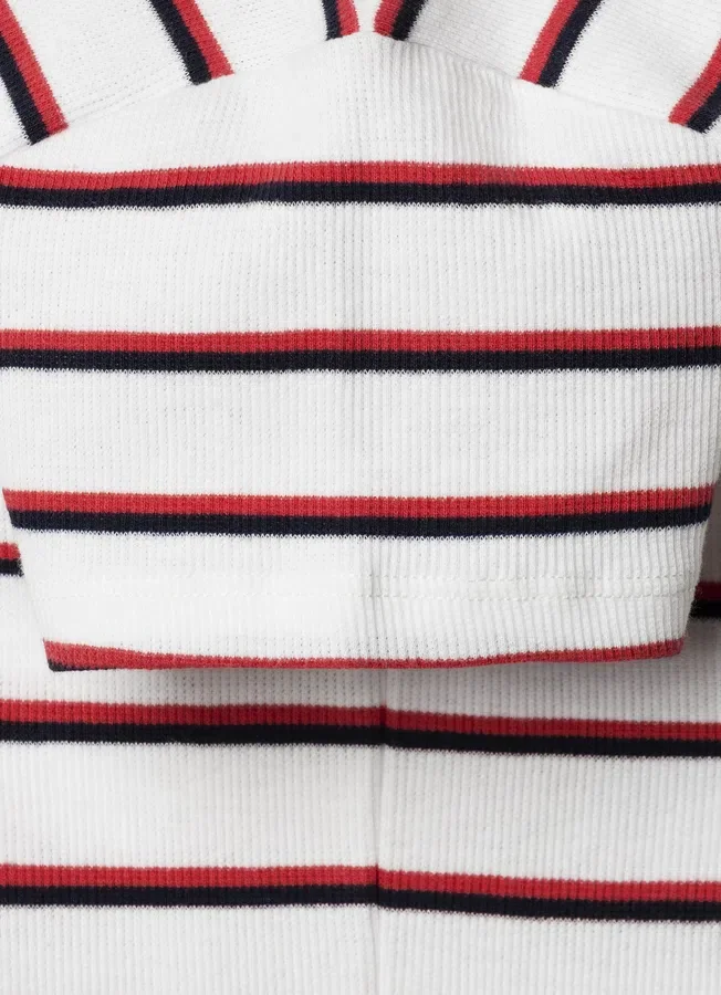Striped Ribbed T-Shirt Striped Ribbed T-Shirt