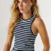 Striped Ribbed Top