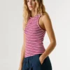 Striped Ribbed Top