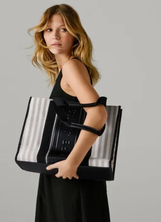 Striped Shopper Bag