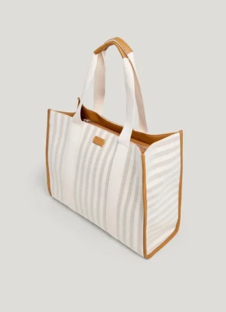Striped Shopper Bag