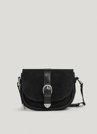 Suede Bag with Flap